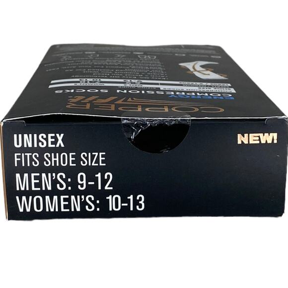 Copper Fit Energy Compression Socks Men's Size 9-12/ Women's 10-13 New In Box - Picture 5 of 7